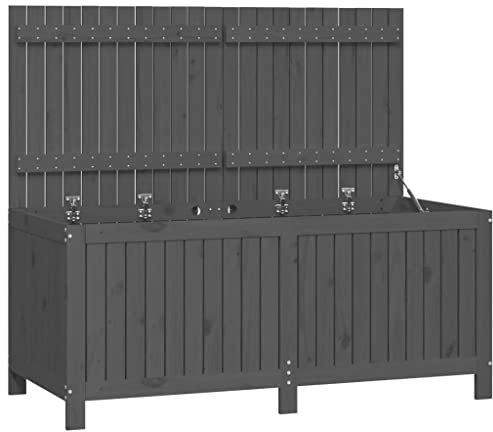 Willood Gartenbox Auflagenbox Kissenbox Aufbewahrungsbox Truhe Box Gartenmöbel Gartenkasten Gartentruhe Werkzeugkasten Grau 147x68x64