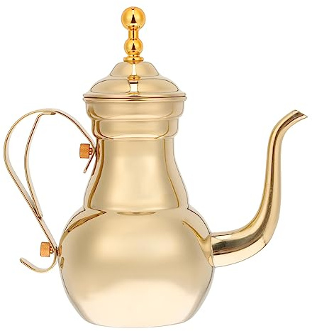 Garneck Caraffa Termica Teiera In Stile Arabo Per Bevande Calde Caraffa Termica Per Caffè E Tè Per Caffè Con Coperchio Dorato