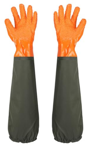 Teichhandschuhe Lang-Fischerhandschuhe-Teichpflege Handschuhe Arbeitshandschuhe Wasserdicht