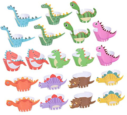 Alipis 30 Stück Dinosaurier Kuchenrand Tisch Kuchenverpackung Party Kuchenverpackung Kuchenverpackung Requisite Kuchenverpackung Kinder Kuchenverpackung Heim