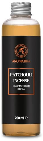 AROMATIKA trust the power of nature Recambio de Difusor Pachulí-Incienso 200 ml - Relleno Difusor - Ambientador - Fragancia para Habitación