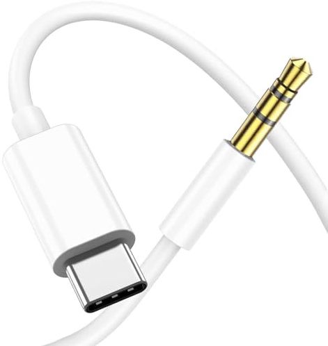 Avigers Câble USB C vers Jack, USB C vers Auxiliaire Prise Jack 3,5mm, USB C 3.5mm Câble Compatible avec iPhone 16/15, Galaxy S23/S22/S21 Ultra, Écouteurs, Audio Maison, Voiture