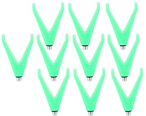 BONKZEBU Karpfen-Angelrutenauflage, U-V-Kopf-Ersatz, 10 Stück, Karpfen-Angelrutenauflage, U-V-Kopf, Rutenstumpfauflagen, Greifer, Kunststoff-Metall-Rutenhalter, Karpfen-Grobangeln-Zubehör