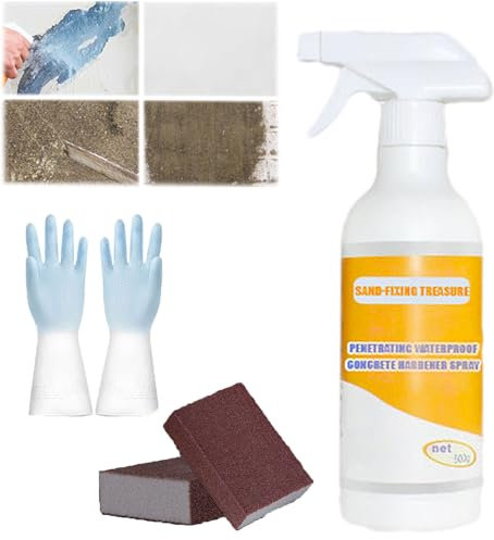 HOPASRISEE Wasserbasierter, durchdringender, wasserfester Betonhärter Spray, für Wand & Boden, Sand Fixing Agent, Sand Curing Agent Spray (1)