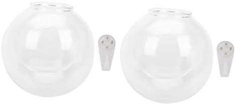 INOOMP 2piezas Maceta De Vidrio Colgante para Flores Jarrón De Pared Transparente para Decoración De Interiores para Plantas De Agua y Paisajes Salas Comedores y Oficinas