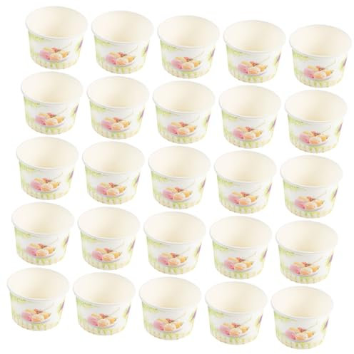 Baluue 100pezzi Ciotole Per Gelato Monouso Ciotole Per Dessert in Carta Coppette Usa e Getta Per Gelato e Yogurt