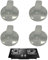 4x pomelli cucina Sostituzione manopola fornello metallo argentato 6mm manopola controllo cucine universale fornello gas cucina,manopola piano cottura manopola forno pulsante interruttore fornello