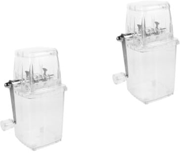 Alipis 2 Pz Tritaghiaccio Manuale Gadget Soffice Macchina Per Il Ghiaccio Tritato Macchina Per La Rasatura Del Ghiaccio Fabbricatore Di Ghiaccio Manuale Transparent Acciaio Inossidabile