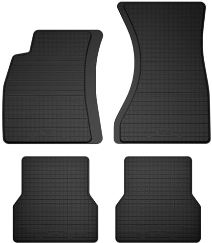 Wielganizator gummimattor lämpliga för Audi A6 C7 (2011–2017) Sedan kombi, Avant | 4-delat set | bättre passform än universella mattor | svart