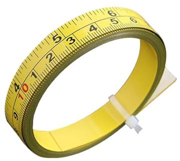 Self-Adhesive Tape Measure, Metric Imperial, Scale Tape Measure for Sticking, Self-Adhesive Carbon Steel, Scale Tape Measure for Workbenches, Tables, Yellow (2 M)