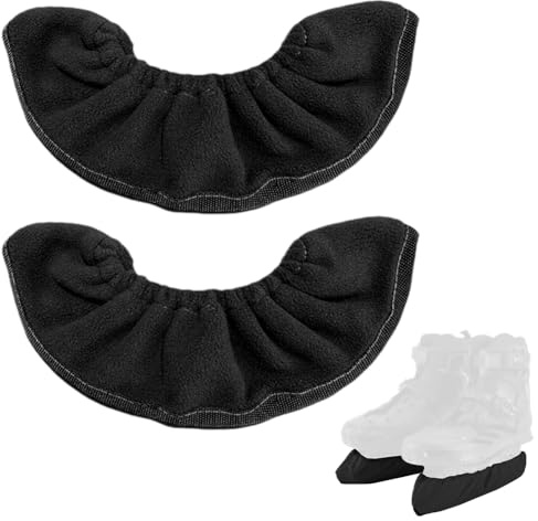CREATCABIN Schlittschuhkufenschoner Hockey Schlittschuhschoner Schwarzer Samt Sportkufenschutz Hochsaugfähig Um Trocken Geschützt Zu Bleiben Für Eiskunstlauf Schuhe Hockey Schlittschuhschoner 28.5x8cm