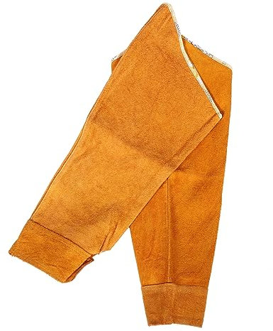 Lurrose Protector de Brazo de Cuero Vacuno, 1 Par, Naranja