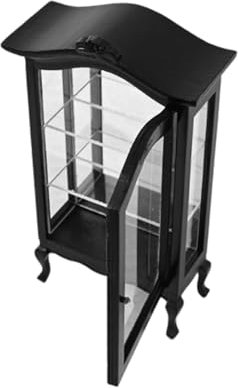 QIYUDUOLA Miniatur-Vitrine im Maßstab 1:12, Antiker Holzschrank für Puppenhäuser, dekorativ