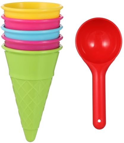ZUNOXAZ Gelati Giocattolo Per Ragazzo Cono Giocattolo Giocattoli Da Spiaggia Sabbia Per Ragazzo Stampi Per Sabbia Giocattoli Per Spiaggia All