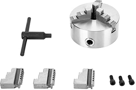 Selbstzentrierendes Drehfutter aus Metall mit 3 Backenfuttern für Präzisionsarbeiten an Holz- und Metalldrehmaschinen (K11-125)