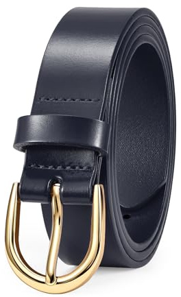 WERFORU Damen Ledergürtel für Jeans Hosen Kleider Mode Damen Leder Gürtel mit Gold Schnalle