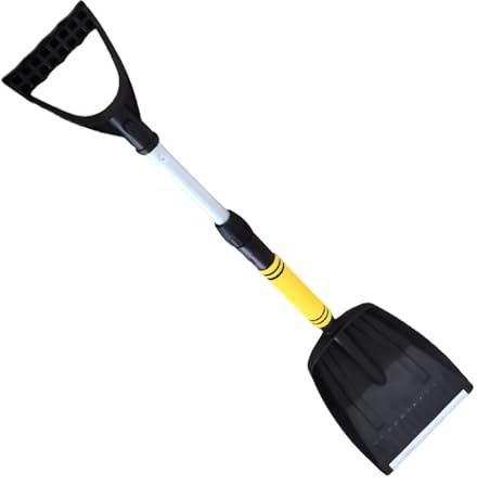 Pala Quitanieves para Coche - Raspador Telescópico 71-86 Cm | Pala Compacta con Mango En D | Herramienta Portátil De Limpieza De Invierno: para Camiones, Motos De Nieve, Calzadas Y Acampadas