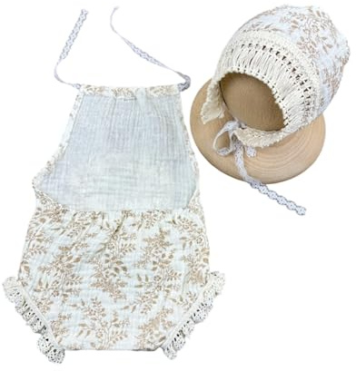 Baby Photography Props Newborns Photo Clothes Costume Hat and Lace Romper Outfit for Toddler Baby Costume