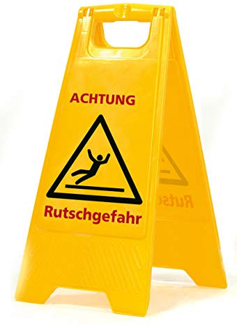 Sprintus Warnschild mit Schriftzug Rutschgefahr 301073