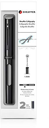 Sheaffer Black Calligraphy Pen with Medium Nib and Black Trim 93400