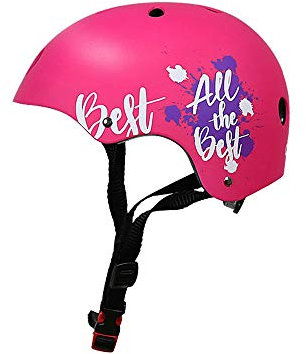 LIALIYA Caschi per Bambini per Uomo e Donne, Circonferenza della Testa Regolabile, Ciclismo/Pattinaggio a rulli/caschi da Sci Scooter Snowboard, Sicurezza Multi-Sport,Rosa