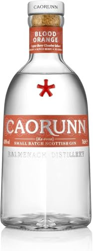 Caorunn Blood Orange Scottish Gin, 70cl, 41.8% ABV, Handcrafted Premium Dry Gin with Zesty Citrus and Blood Orange Bitterness, Distilled & Bottled at Balmenach Distillery