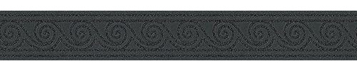A.S. Création Moderne Wellen Bordüre Schwarz Glitzer Selbstklebend 384041 5,00 m x 0,08 m Made in Germany
