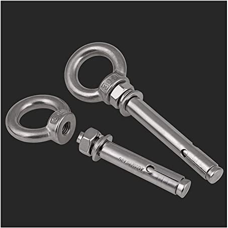Dehnschrauben, Edelstahl 304 Dehnschraube Haken Ösenschraube Dehnschraube Schlaufe Schaukelhaken M6 M8 M10-M20 1 Stück Ankerbolzen (Länge : 60mm, Größe : M10) (Color : 150mm/M16)