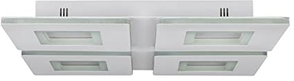 EGLO connect.z Smart Home LED Deckenleuchte Padrogiano-Z, ZigBee | App und Sprachsteuerung Alexa, warmweiß-kaltweiß, RGB, dimmbare Metall Deckenlampe in Weiß, 45 x 45 cm