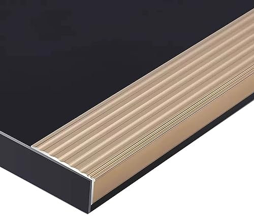 XTGDIEM Aluminium-Treppenkante, Dekorative Stufenkante, L-förmiger Eckenschutz, for Vinylböden, rutschfeste Stufenkantenleiste, Traktionsstufe, for Laminat/Metall/Holz (Size : W7xH3cm)