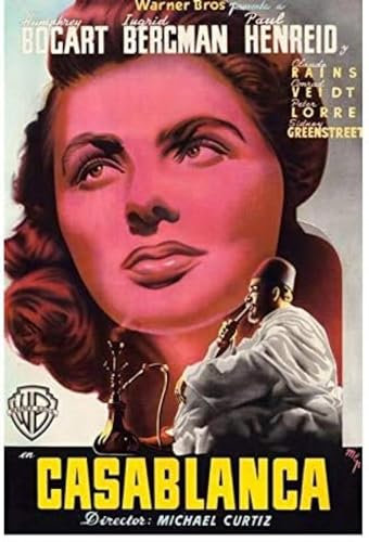 Poster Casablanca Vintage Filmplakat Wandkunst Bilder Poster Und Drucke Filmstills Leinwand Malerei Kunst Wand Home Decor 50X70Cm Kein Rahmen