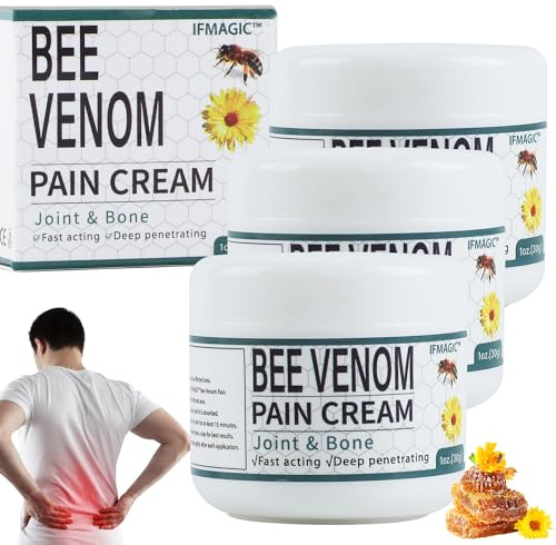 BSOON Bee Venom Creme 3 Stück Gelenk Behandlungscreme Knochen Therapie Creme Professional Reparatur Creme Beruhigende Creme Bienengift Pflegegel