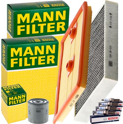 Mann Filter Inspektionskit | CUK26010(LAK809)+C27009+W712/95+4x0241145523 passend für 1.2+1.4 Tsi/tfsi Polo 6R Fabia 3 A1 8X