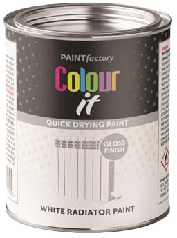Q&H - White Radiator Paint 300ml - Quick Drying Effect - For Metal, Steel, Aluminium - Gloss Finish Tin - Suitable For Interior Exterior Use - Heat Resistant - All Purpose Radiator Paints - 300ML (1)