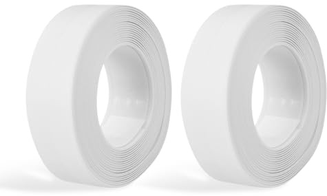 2 Stück Dichtungsband Selbstklebend, Badewanne Dichtungsstreifen Fugendichtungsband Dusche Dichtungsstreifen 38mmx3.2m, Wasserdicht Klebeband Dichtungsband für Küche/Badezimmer/Toilette/Boden/Wandecke