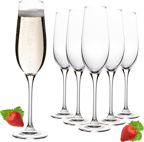 IMPERIAL Sektkelche 180ml Set 6-Teilig Sektgläser 'Havanna' Champagnergläser aus Crystalline Glas Spülmaschinenfest