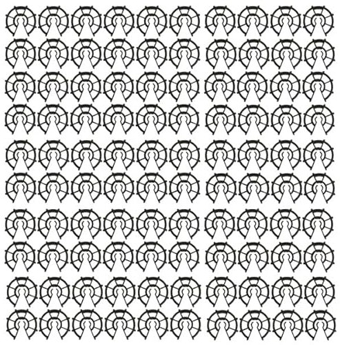 GVSS 100 Pièces Cales d'Armatures pour Fer à Béton de Ø6 à Ø12, Calle en Beton,Cale Beton pour Treillis Soudé 15mm,Cale Treillis Soudé Beton,Plastique de Cales d'Armature pour Barres d'Acier,Noir