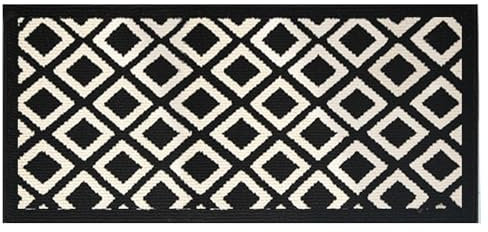 Kitchen Rug, Kitchen Mats, Non-Slip Kitchen Rugs, Kitchen Carpet, Drying Kitchen Rugs, Non-Slip Backing Stylish Plaid Pattern Soft Cushioning and Comfort for Home Kitchen Hallways