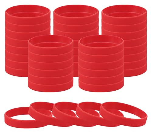 PATIKIL Rubber Bracelets, Unisex Silicone Sports Wristbands for Sports Party Games Fashion Decorations