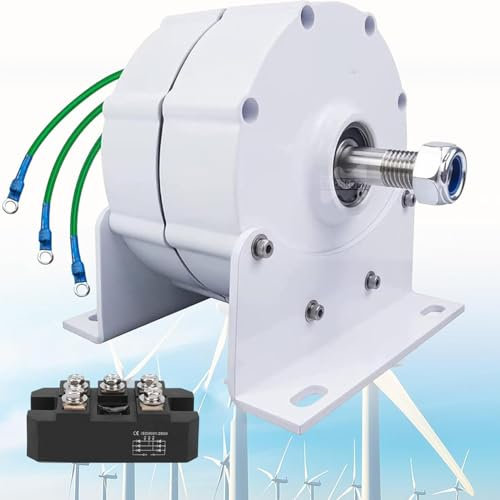 Generador De Imán Permanente Sin Engranajes 10000W Alternador Eléctrico Ca Trifásico,Carcasa De Aleación Aluminio,Para Turbina Eólica Horizontal Vertical,220V