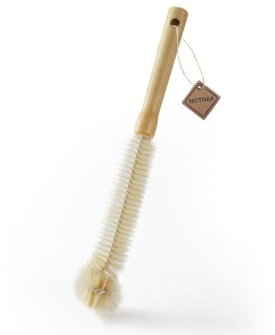 MUTORE Cepillo de limpieza para botellas, cepillo de limpieza de cocina, 1 unidad, mango largo de madera, cepillo de limpieza para lavar botellas de agua, biberones, hervidores de agua, jarrón