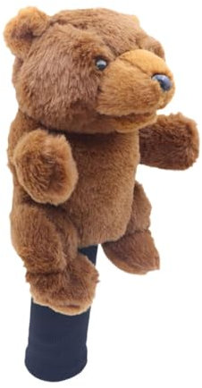 Colcolo Soft Plush Golf Wood Driver Headcover Golf Equipment Novelty Portable Transport Protect Club Head Cover for Practice Adults - Brown Bear