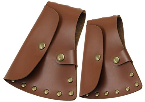Angoily 2pcs Cover Protective Case Outdoor Camping Leather Sheath for Fireman Handle Protector