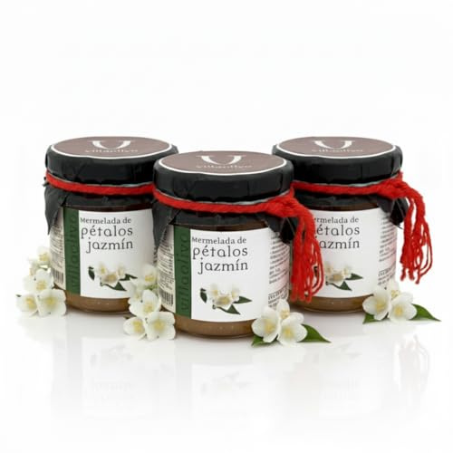 Villaolivo - Mermelada de Pétalos de Jazmín | Mermelada Gourmet | 100% Natural | (3 unidades)