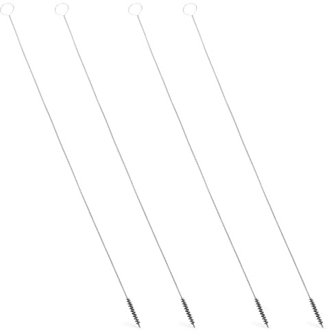 Milk Foamer Hose Brush, Pipe Tube Cleaner Brush for Espresso & Coffee Machine, Cleaning Glass Pipes, Baby Bottles, Straws & More - Nylon Bristles Cleaning Brushes with Flexible Handle, 12-1/2 Inches