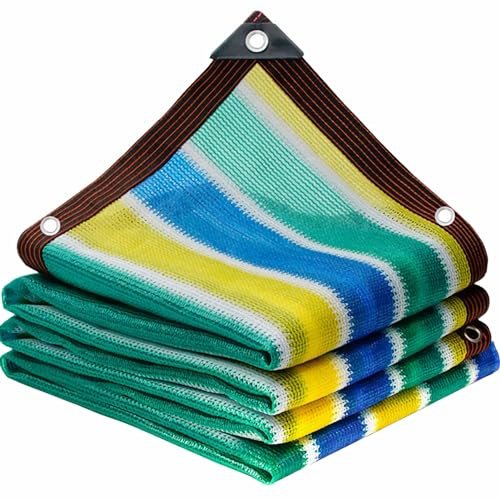 Rete ombreggiante colorata con occhielli, 85% di protezione dai raggi UV, per serra, patio, balcone, giardino, protezione delle piante e pollaio, vela parasole permeabile all'aria