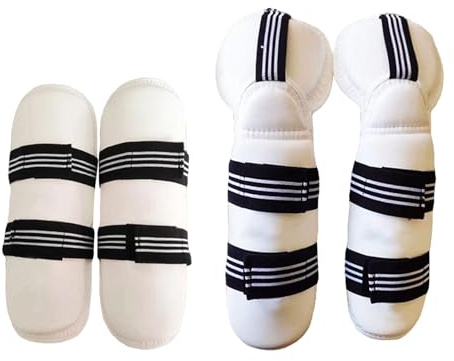 Taekwondo-Schutzausrüstung, verdickte, gepolsterte Arm- und Beinschützer für Kampfsport, Muay Thai, Karate, Training, Unisex, Erwachsene, Kinder, Bein- und Armschützer, Größe M
