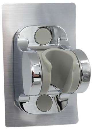 FUTUREORYY Support de Pommeau de Adhésif sans Perçage Base Abs Réglable Positions Maintien Stable pour Douchette Murale Accessoires pour Salle de Bain à Domicile
