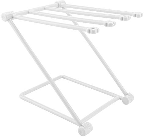 Köksdiskställ, hopfällbar diskhanddukshållare för diskbänk/bänk |Plast utan BPA, rymmer nappflaskor |Utrymme - Spara Organizer (Gray)