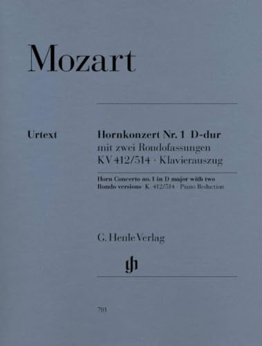 Konzert 1 d-Dur KV 412 (514) Hrn Orch. Horn, Klavier: Besetzung: Horn und Klavier (G. Henle Urtext-Ausgabe)